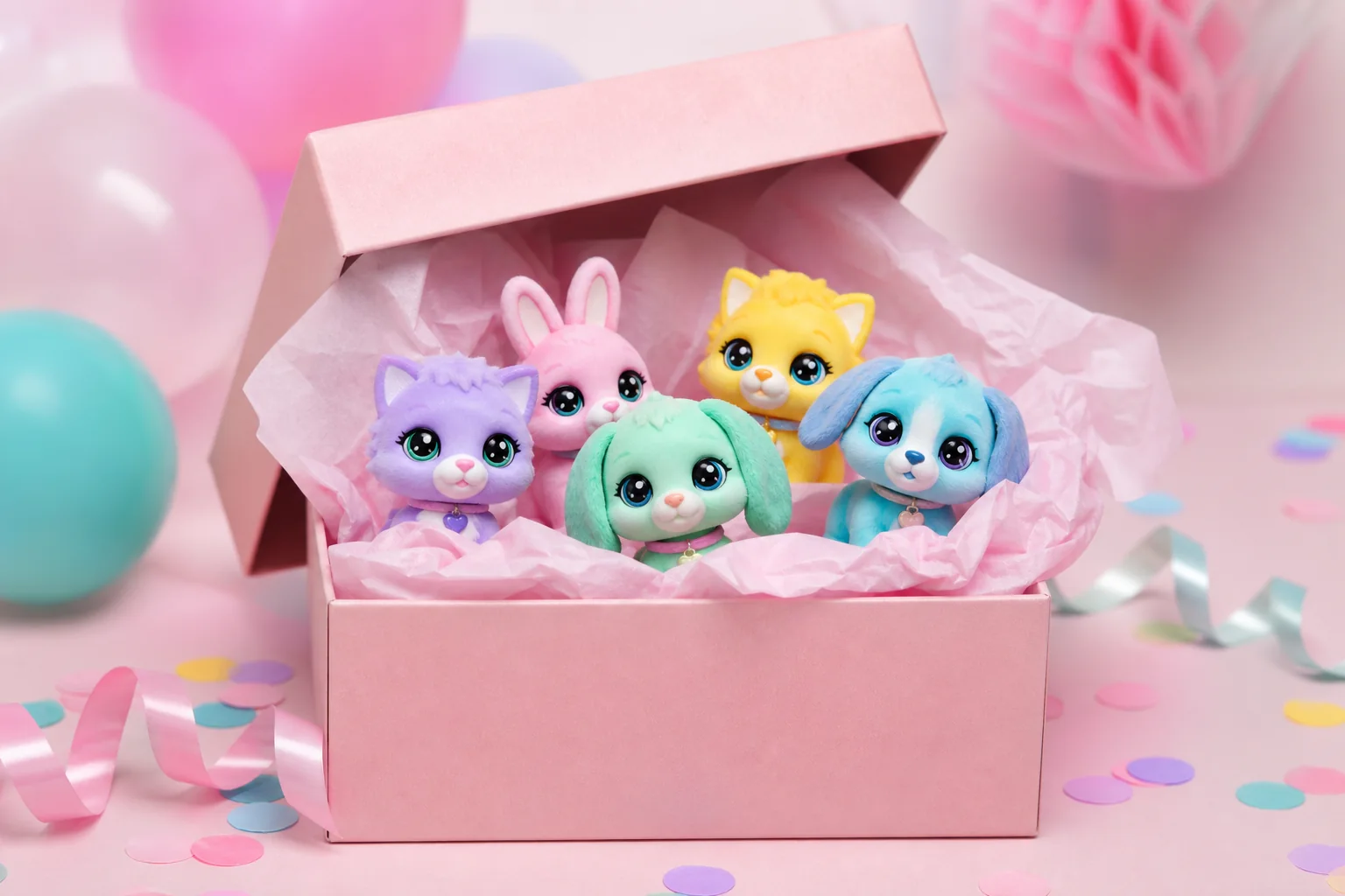 Boîte cadeau Fingerlings ouverte